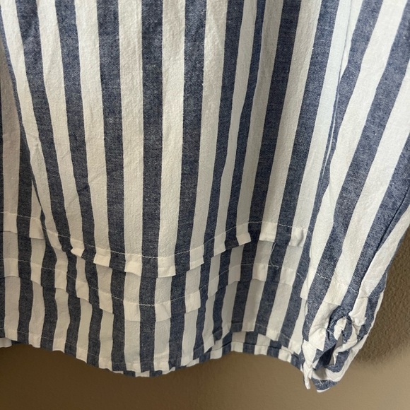 Meri Skye Linen Blend Striped Shirt Dress - Picture 3 of 8